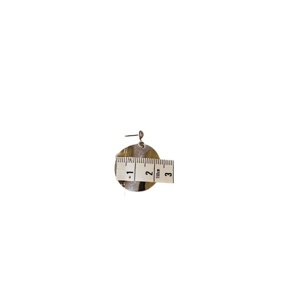 Metal Disc Silver Color Earrings‎ - Picture 5 of 5
